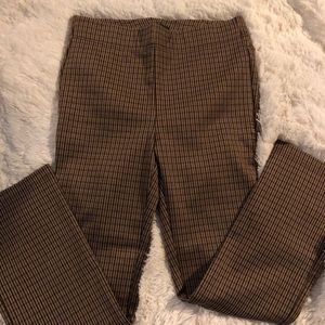 NWT Loft Plaid kick crop pants